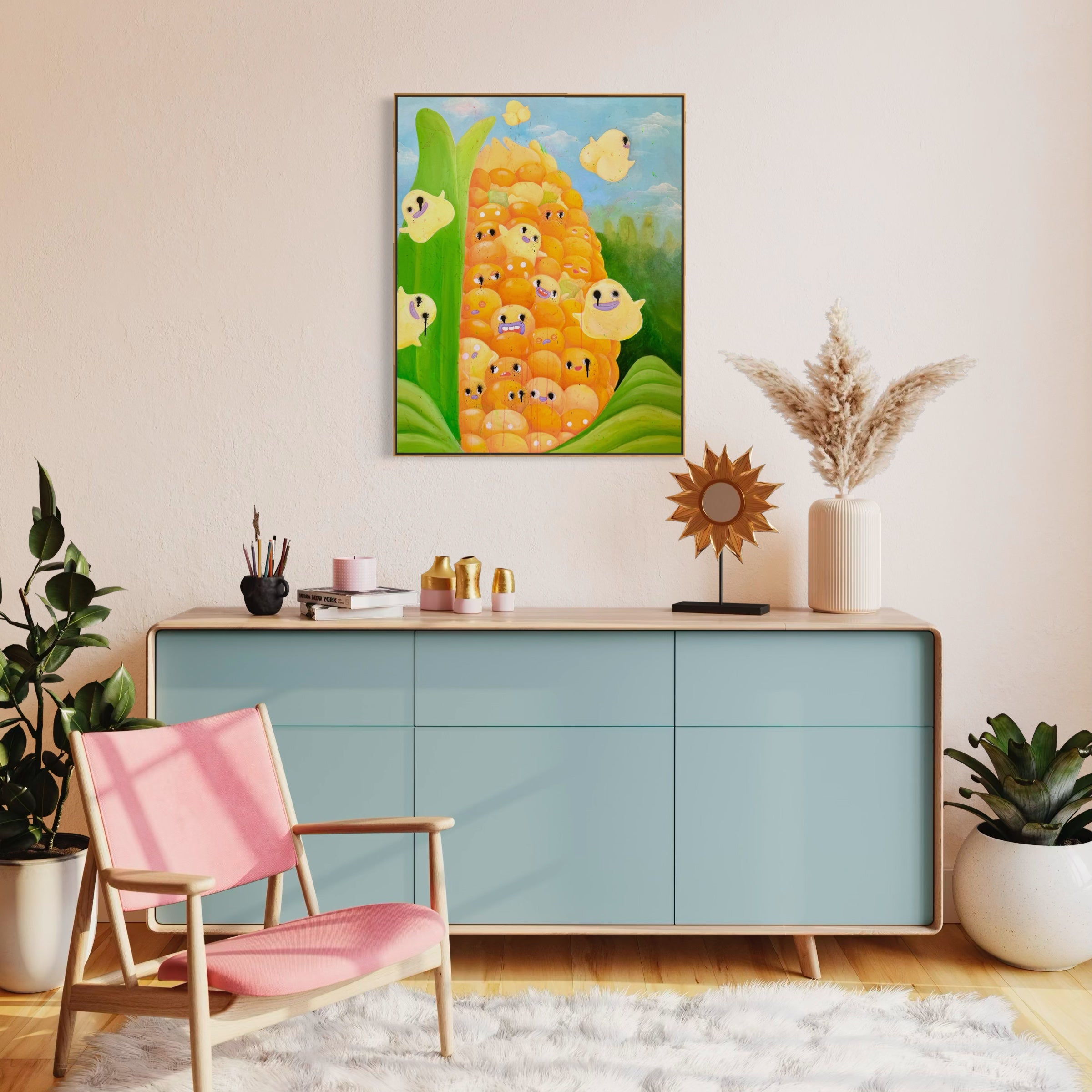 Original Canvas Artwork 1/1: Creamy and Peachy 🌽