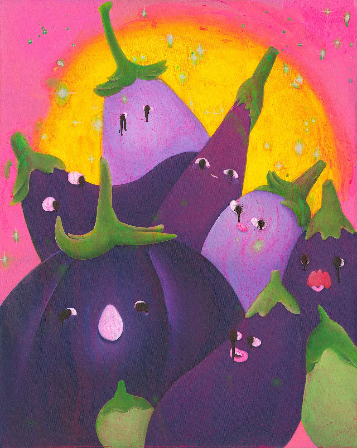 Original Canvas Artwork 1/1: Eggplant Dreams 🍆