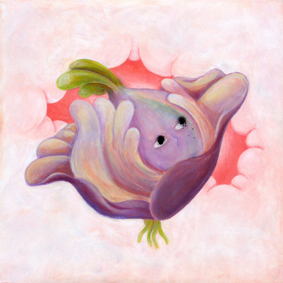Eternal Rings by KELLYHOSY, acrylic on canvas, 40 × 40 cm