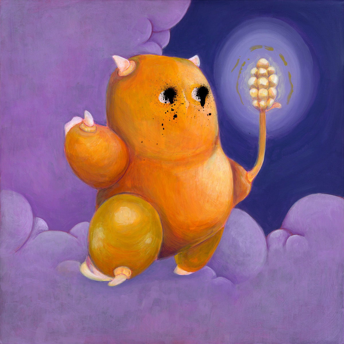 Mystic Root by KELLYHOSY, acrylic on canvas, 40 × 40 cm