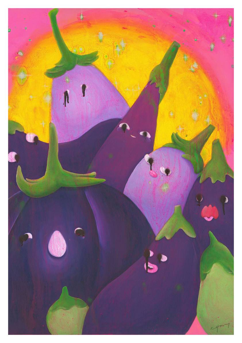 Eggplant Dreams A3 poster by KELLYHOSY
