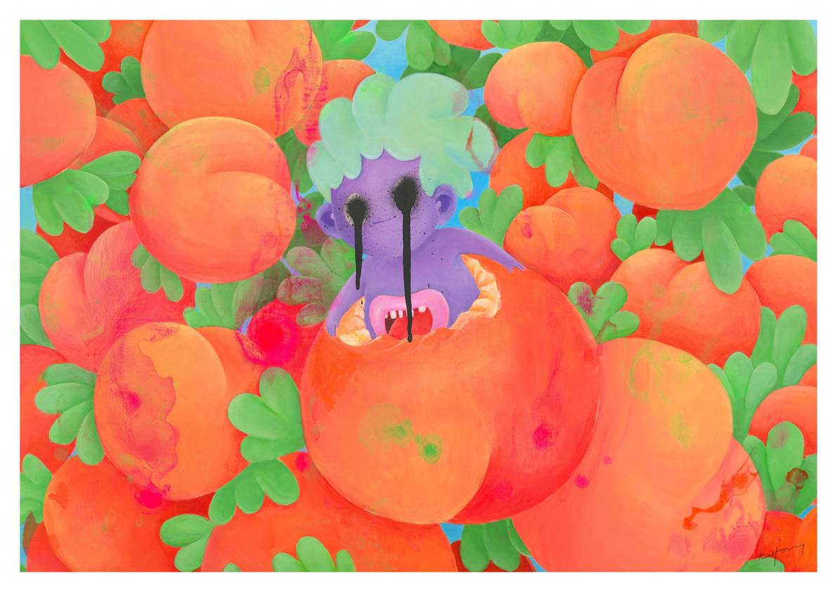 Stone Cold Peachy Keen A3 poster by KELLYHOSY